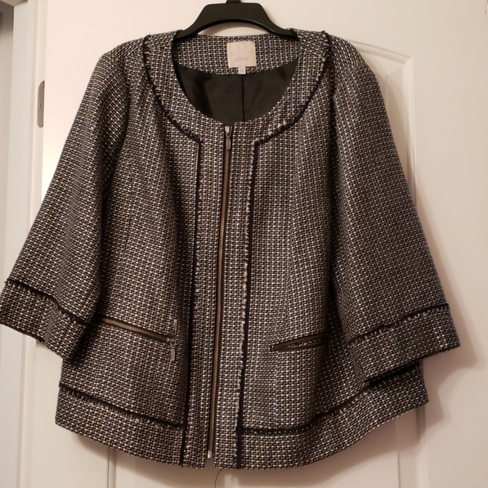 Weave Pattern Blazer - image 1